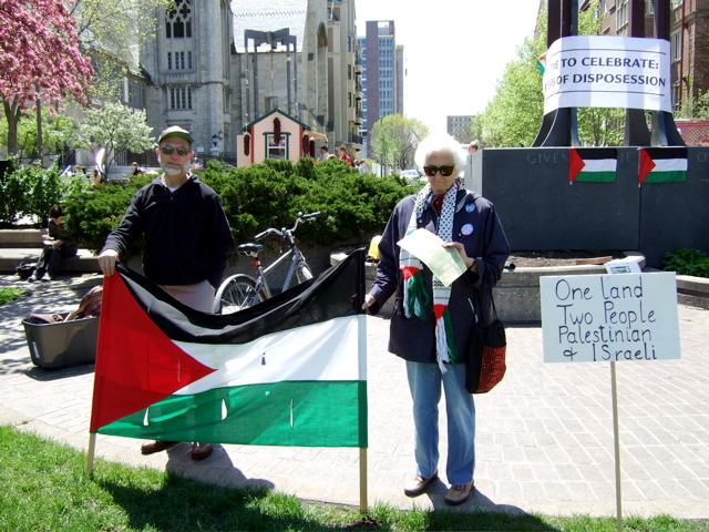 UW-Madison demonstration on the 60th birthday of Israel