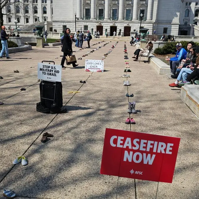 Apr 12, 2025: Call for an end to Israeli attacks and US weapons shipments