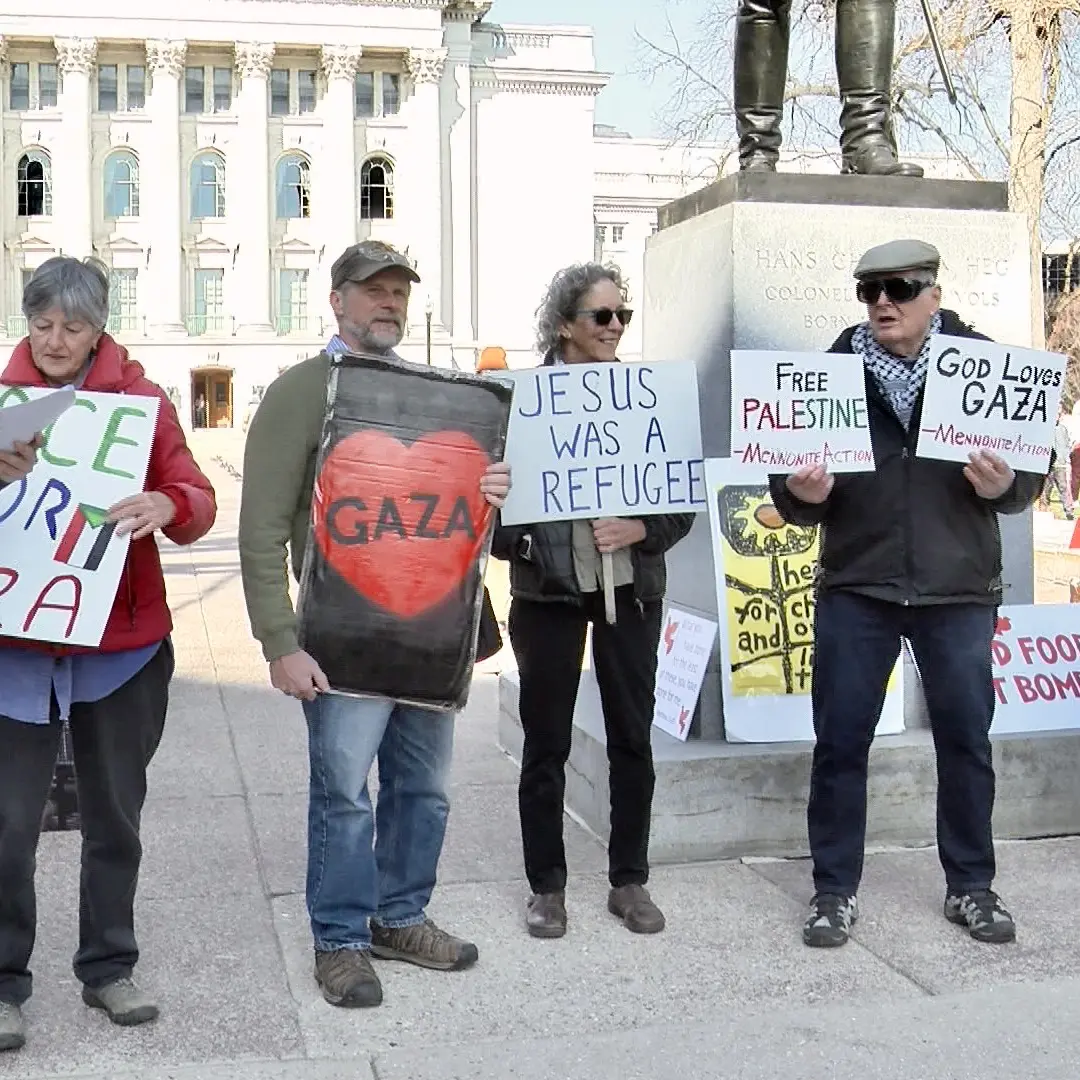 Vigil for Gaza at Dane County Farmers’ Market