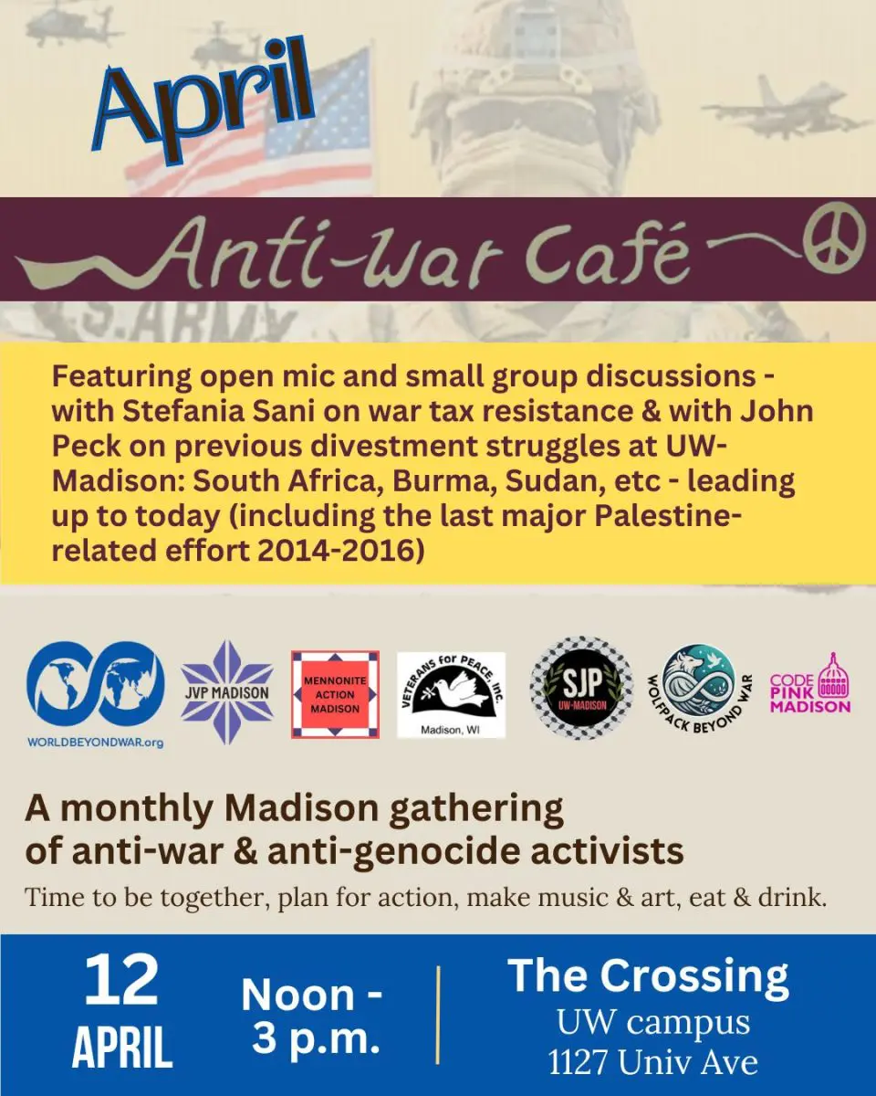 Apr 12, 2025: Anti-War Café