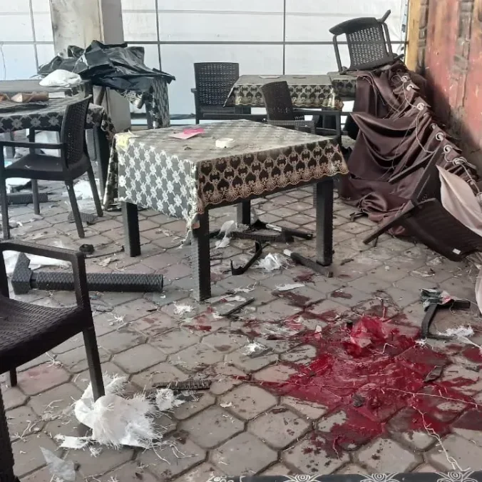 Israeli Airstrikes Decimate the Last Restaurant in Gaza City in Nightmarish Bloodbath