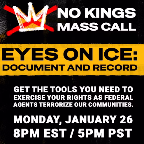 26.01.26: No Kings Eyes on ICE Training