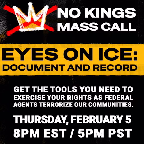 26.02.05: No Kings Eyes on ICE Training