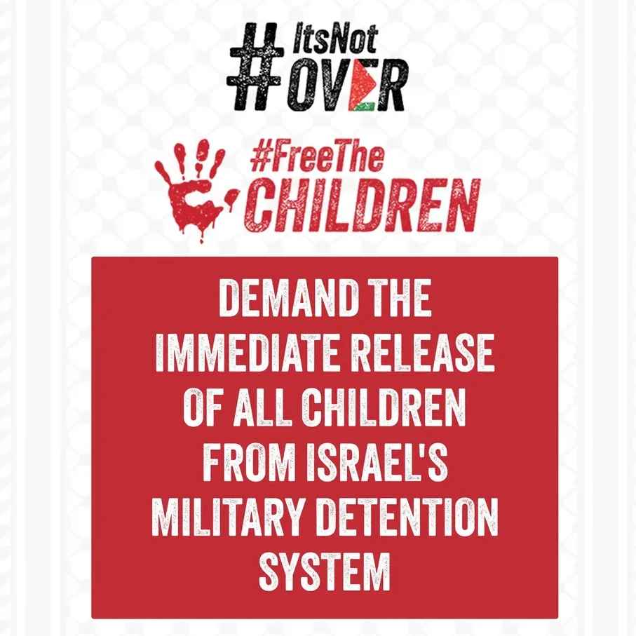 There are over 400 children being tortured in Israel’s military detention system